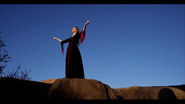 Download Video - big tits stand on rock and plays