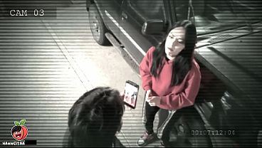 I caught my neighbor scratching my car and I shoved my dick in her.