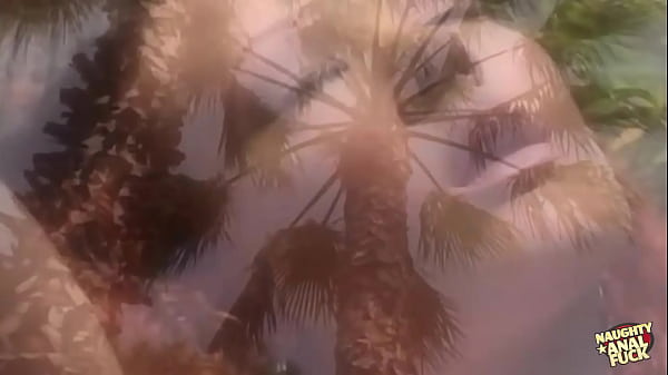 Pretty redhead jerks off her pussy outdoors and gets her big ass full of cum