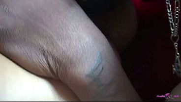 This blonde chick can hardly contain herself as his BBC plows her tight ebony slit