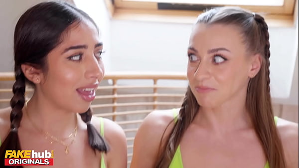 Workout girls let their cheeky friend film a Threesome