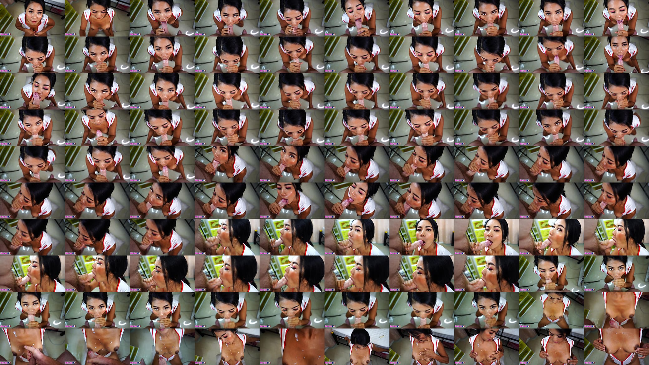 Thai Nurse Sucks Cock with Cum on Tits 预览图
