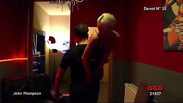 GGG John Thompson- Blonde babe gets gangbanged and pissed by huge cocks, moans for more