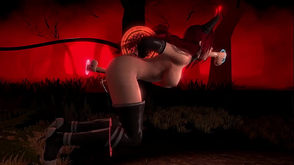 Wraith931 - Demon Girl Gets in a Gangband Trap With Magic Dicks - 3D Porn