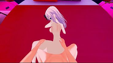 Download Video - Cumming on Chika Fujiwara&rsquo;s tits from your POV before fucking her - Love is War Hentai&period;