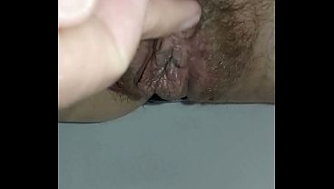 Very hairy hole pissed by a slut wife