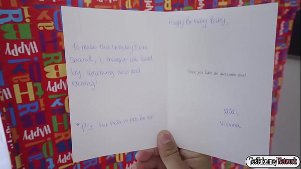 GF Vienna Black gives anal bday present