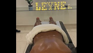 Real Amateur Uniform Roleplay: Intense Oiled Massage Therapy