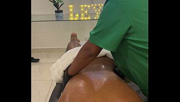 Real Amateur Uniform Roleplay: Intense Oiled Massage Therapy