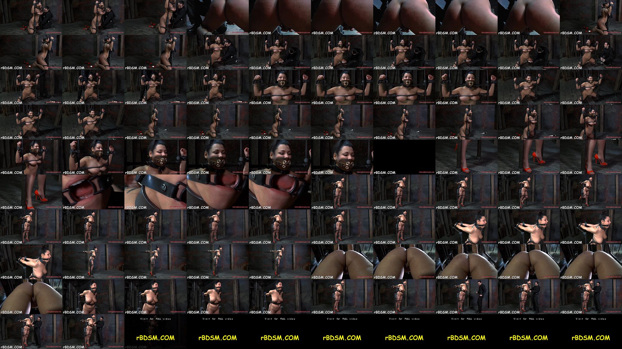 Naked tied up beauty is engulfing hard toy dildo hungrily 预览图