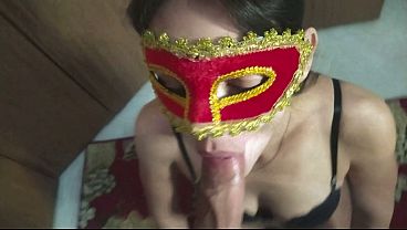 Cum in mouth married, filled her mouth and swallowed all the cum