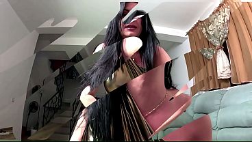 Smoking Deepthroat in Shiny Dress. Boots Fetish, Doggy and Cum on My Face preview