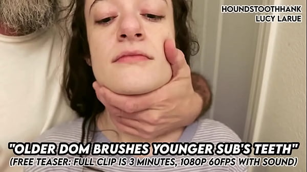 Older Dom Brushes Young Subs Teeth