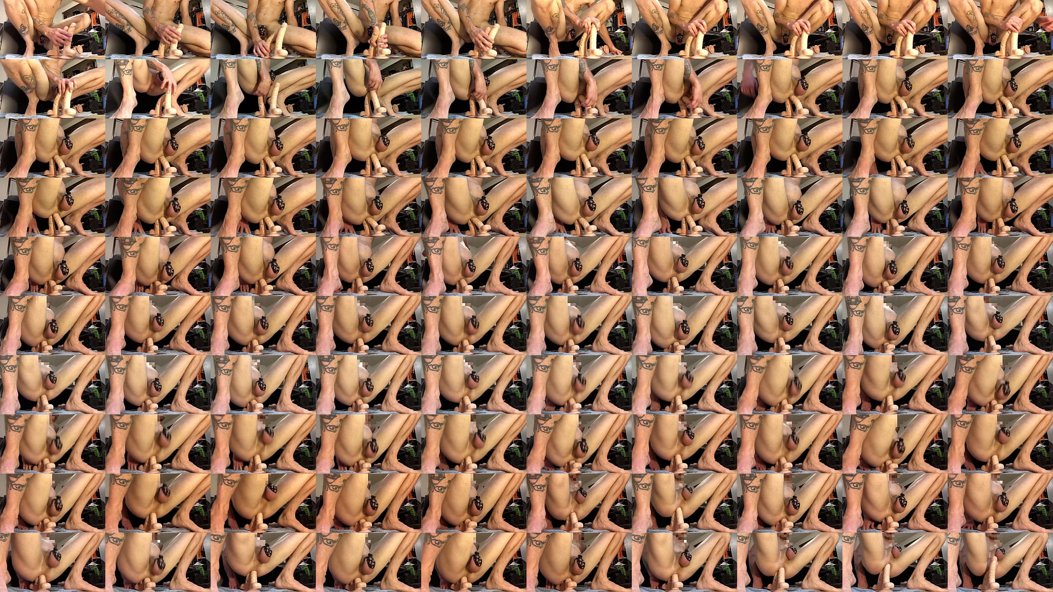 DOUBLE ANAL!! Riding two cocks at the same time while caged!! 预览图