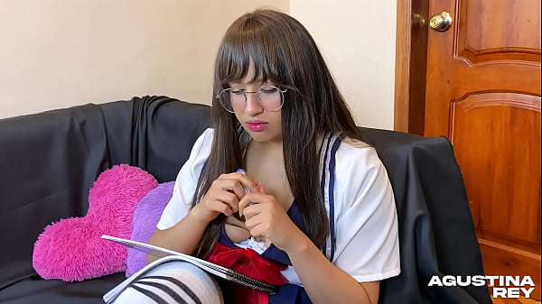 Anime girl student saves class with her ass and lets her teacher fuck her anally until he cums
