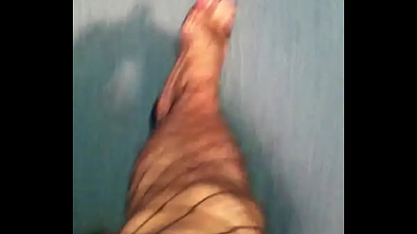 Walking in Sexy High Heels Fishnet Stockingd