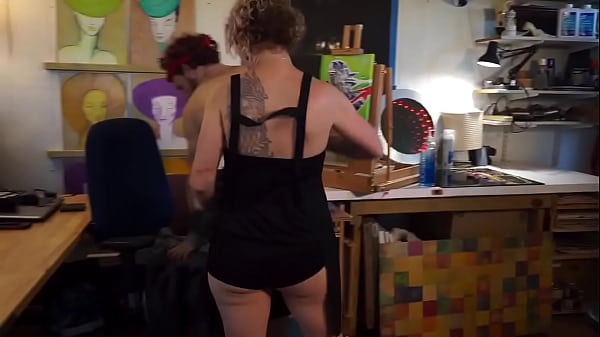 Male art model gets surprise anal fisting by Mistress Red Herring part 1