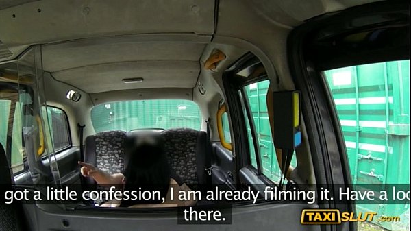 Pretty amateur black haired pounded for a free cab fare