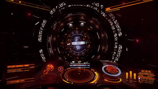 Transportador type-7 penetrando na estação Espacial safada