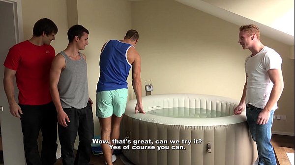 Four guys fuck bareback at WilliamHiggins Wank ...