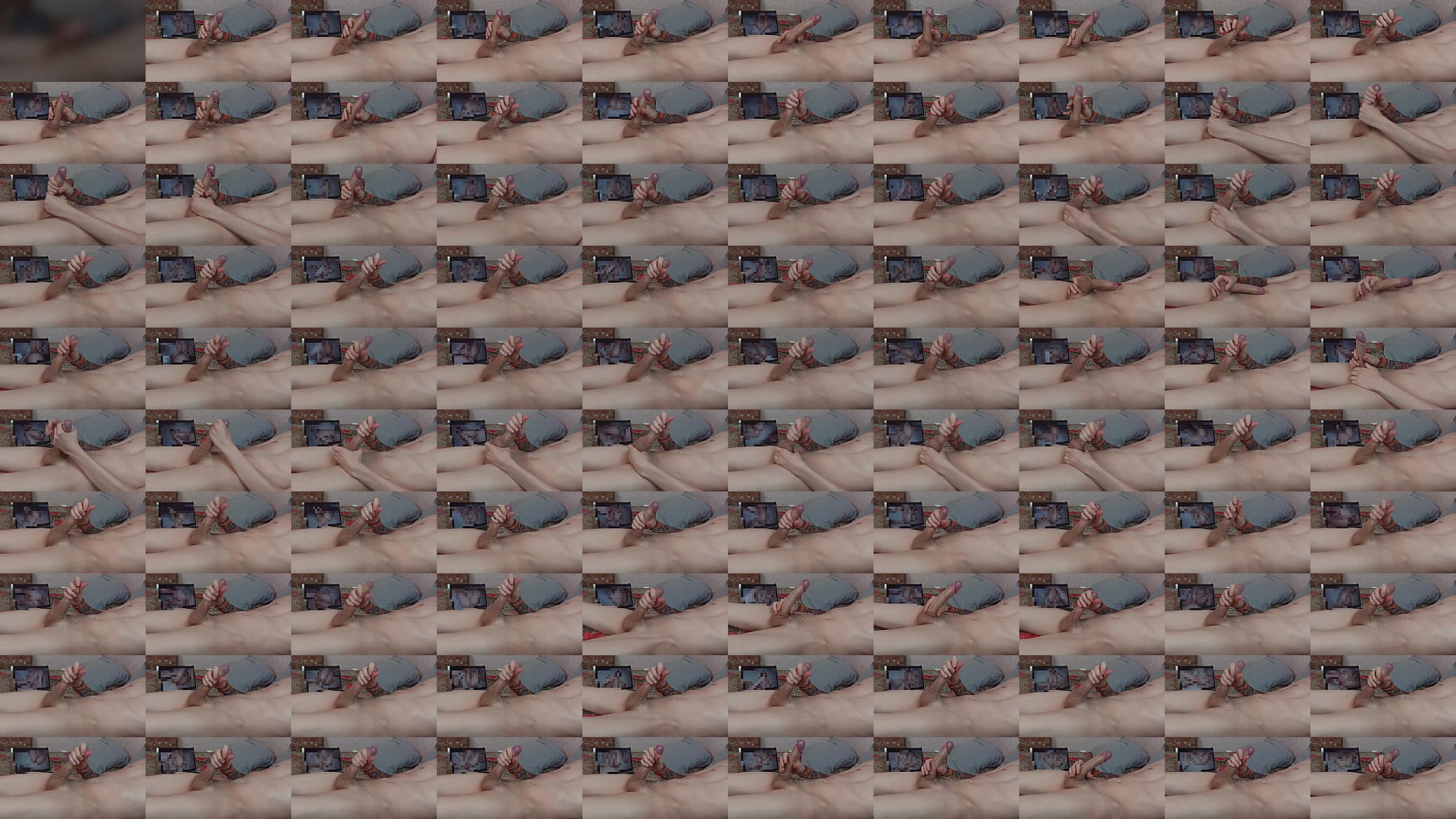 Touching my big cock while watching porn 预览图