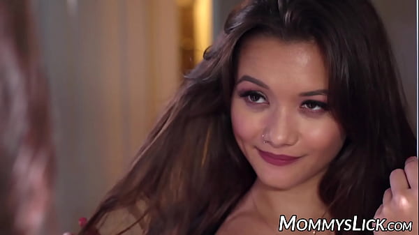 Lesbian MILF making strapon love with gorgeous stepdaughter