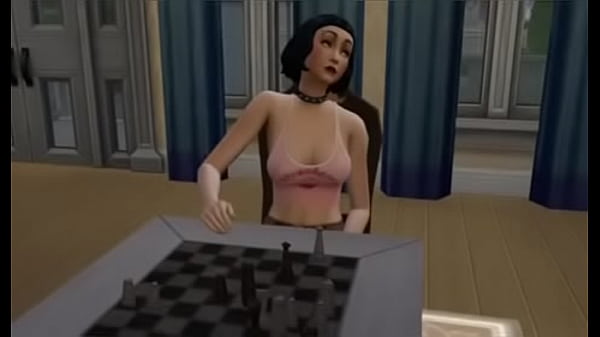 (Sims 4) Emo slut shows her tits for BBC