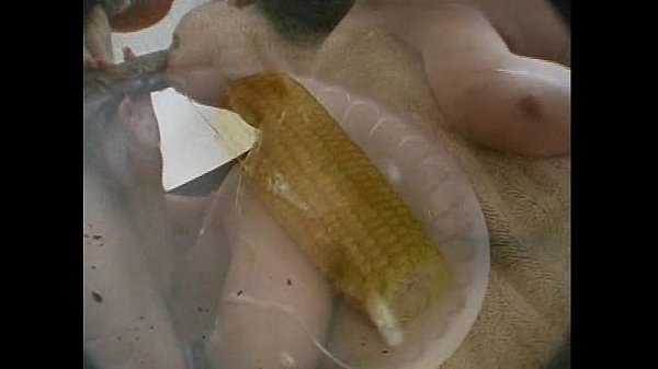 cum on food - corn cob cum