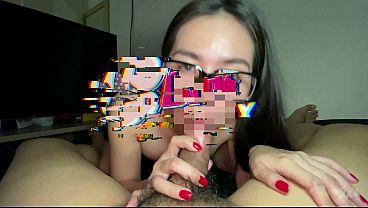 Teen Glasses and Tight Ass Gets Anal Creampie