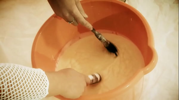 Playing with food and sex toys in the pool makes these lesbians with big tits too excited