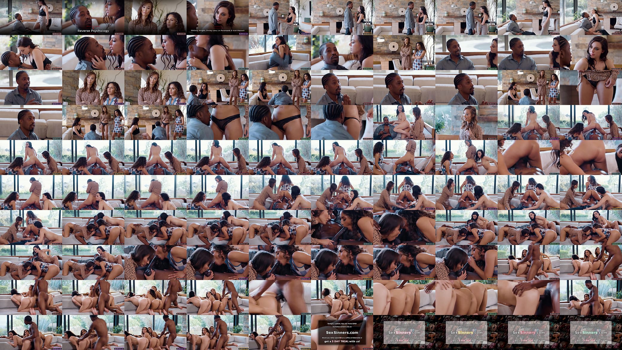 Sexsinners.com - Three sexcounselors facesit black client 预览图