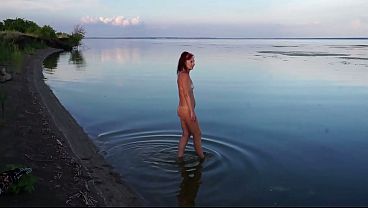 Bathing in river