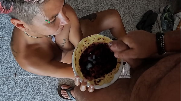 Cooking with piss and cum #1 - Pancake
