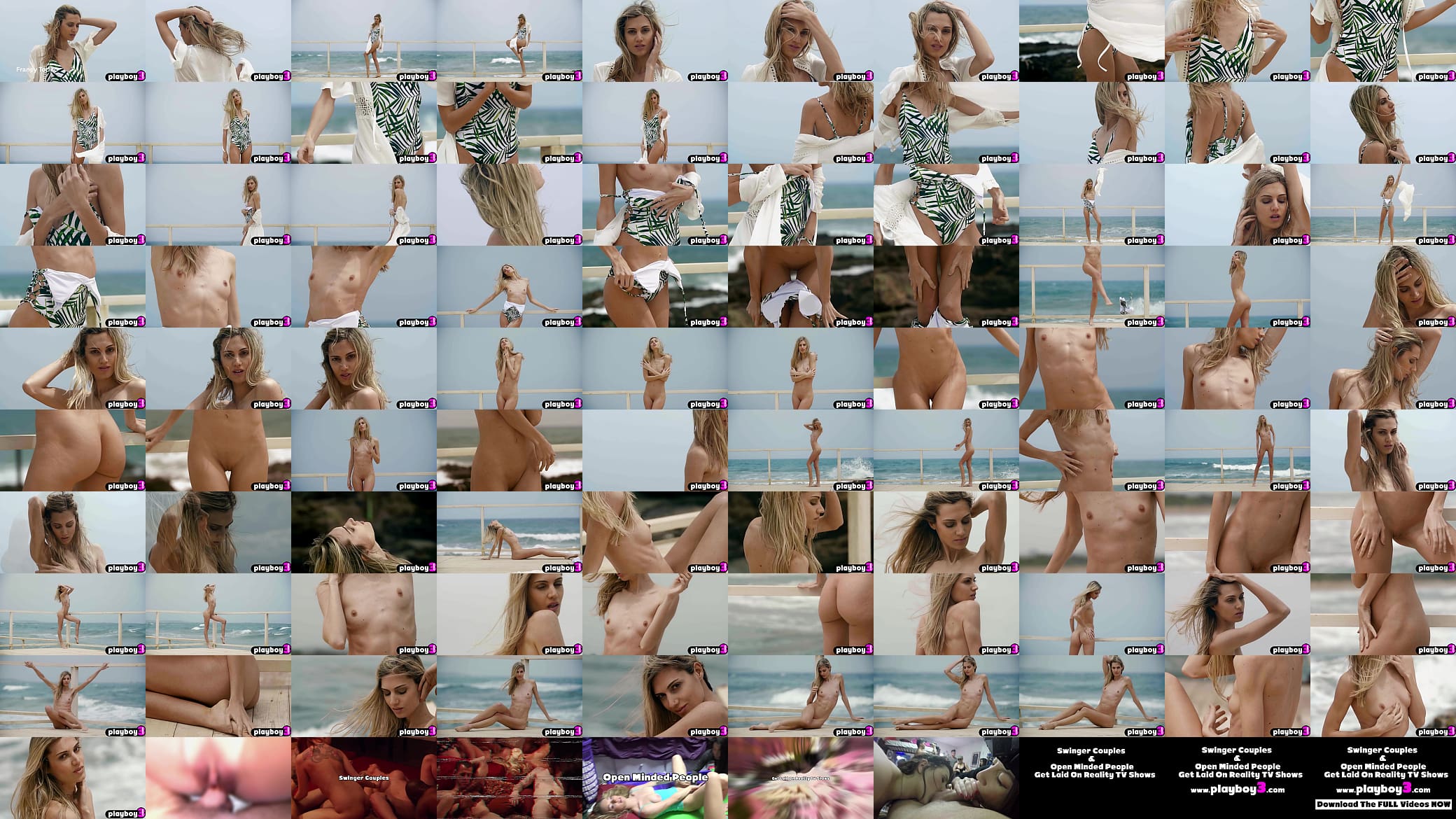 Big ass blonde MILF Francy Torino posing totally naked after passion posing in lingerie 预览图