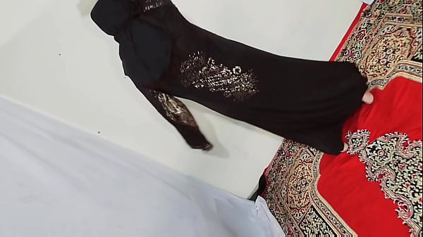 Arabic Sexy Hot Girl Dancing Erotically wearing Black Hijab in home, Desi Indian slut Amrozia moving Boobs and Ass dancing to Arabic music