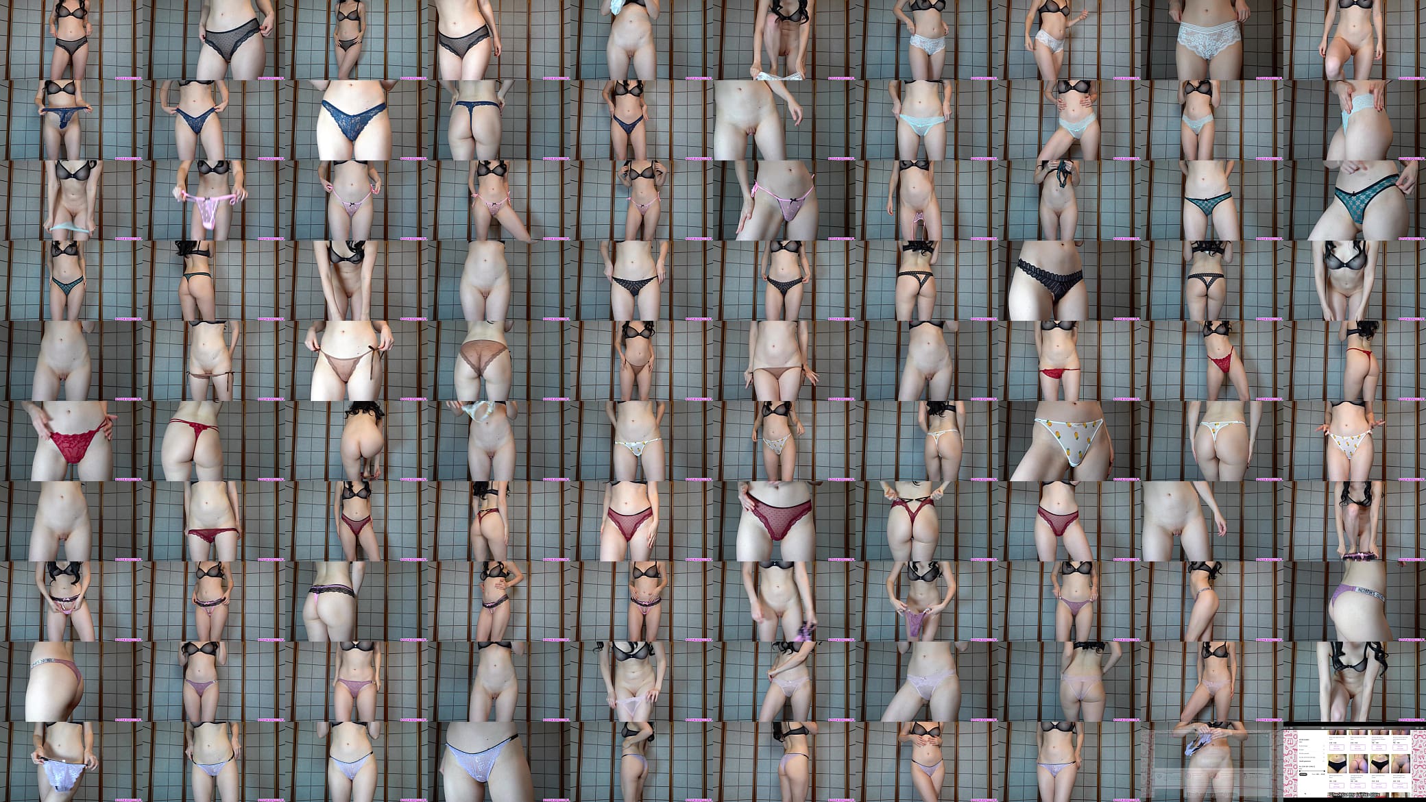Sexy neighbour with big shaved pussy shows off see through panties collection try on haul 预览图