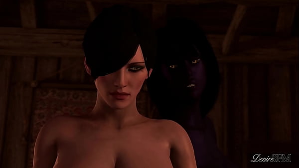 The Witcher Futanari - Shemale with huge cock f...