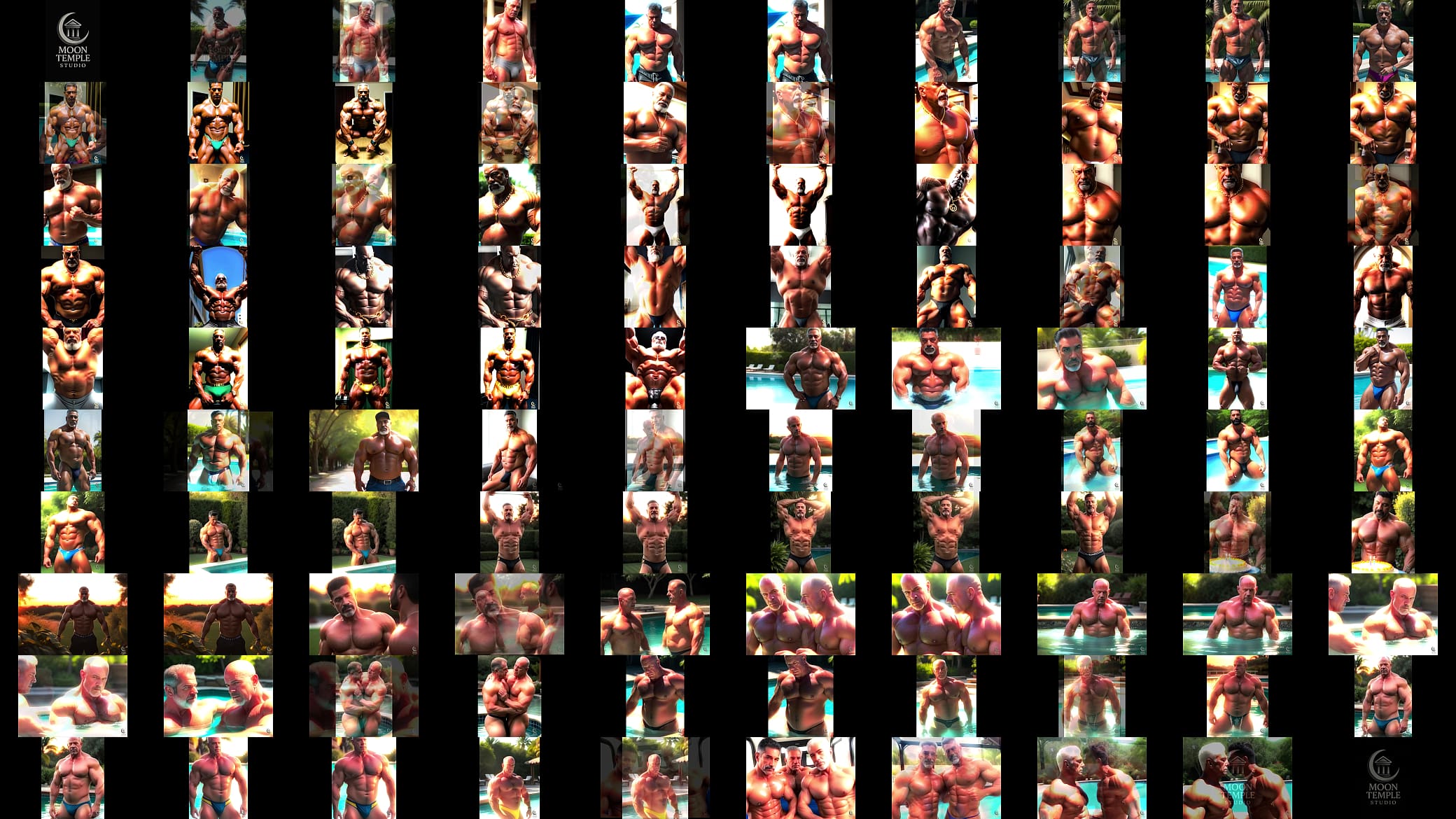 Hombres musculosos en tanga 预览图