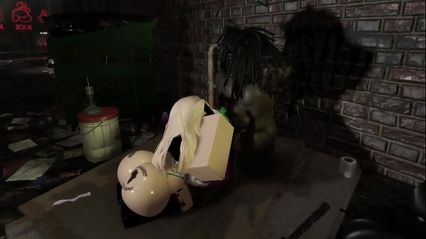 Big black guy fucks bitch in the back allyway of a nightclub