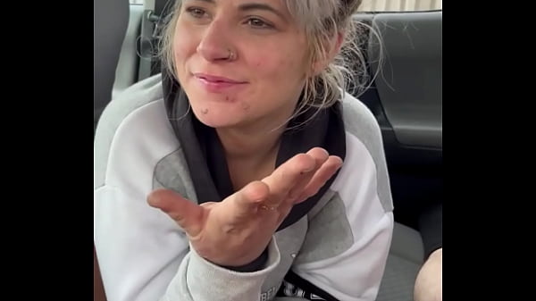 Streetwalker sucks the cum off a guy's dick after he cums on her face