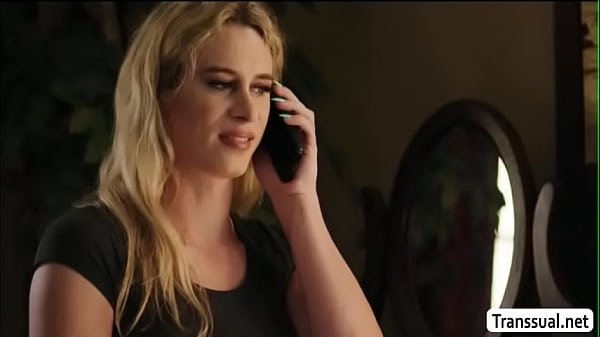 TS Nikki tries sucking dudes hard boner