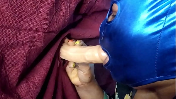Wife practicing to suck three cocks in gloryhole - Complete in RED