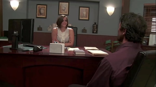 Horny Brunette In Lingerie Gets Fucked By Her Boss And Eats His Cum