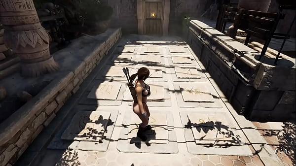 An ancient statue awakens and destroys Lara's pussy by filling it with sperm. Hentai Game 3D