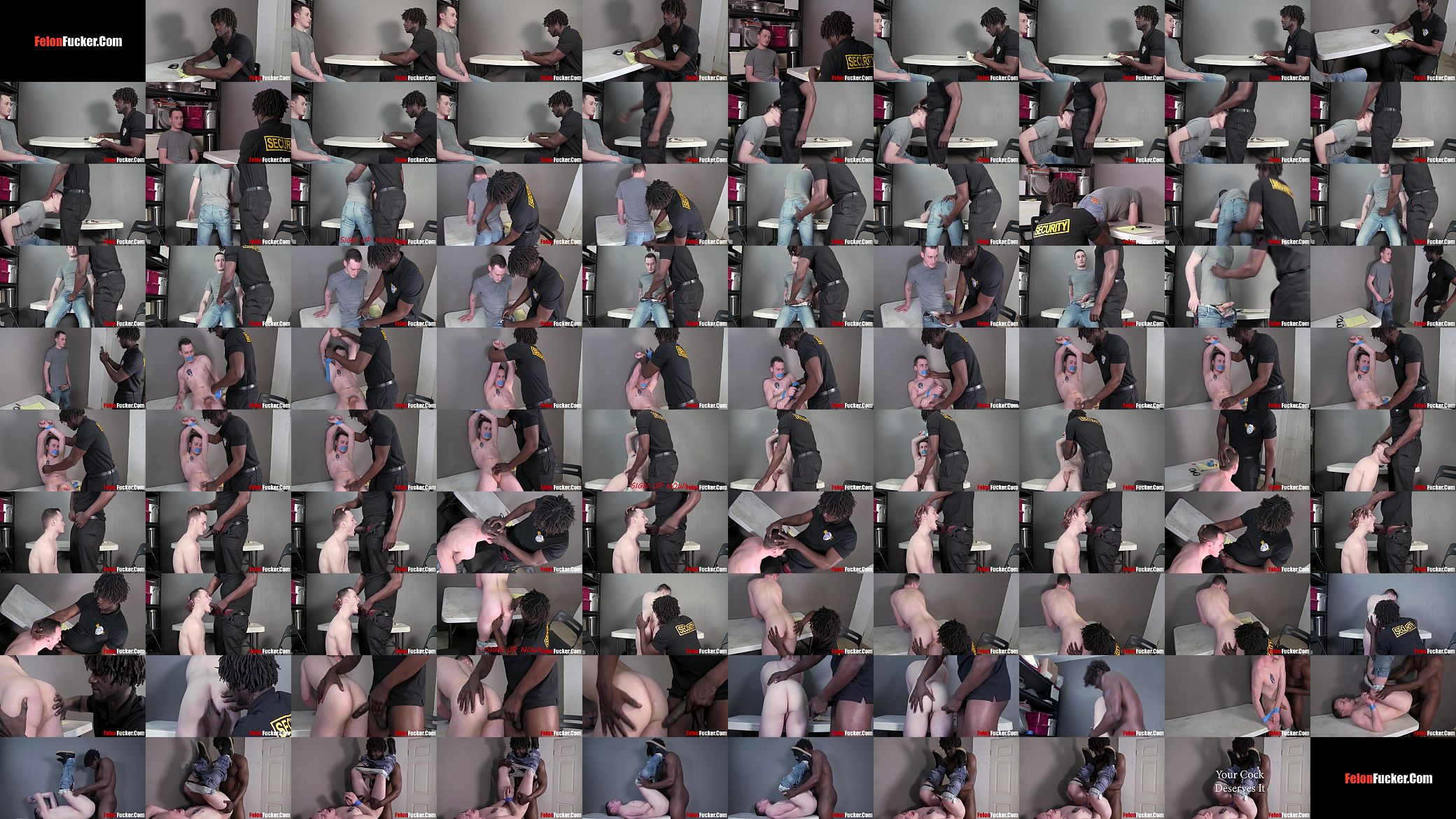 Ebony Cop Fucks White Felon 预览图
