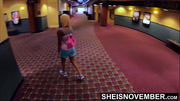 In the movie theater my freaky stepdad need a blowjob and big ass flash hot black petite stepdaughter sheisnovember sucking his erect dick slowly on her knees fellatio with eye contact wet pussy spread thong panties down by msnovember