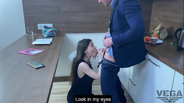My stepsister came to visit me in the bedroom while I was watching porn