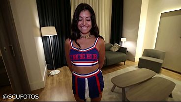 Malen Ibiza Cheerleader blowjob fuck and facial cum POV Scufotos Big cock