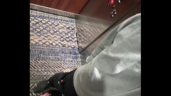 Horny After Bar Public Fuck in Elevator