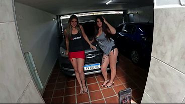 Twins Lara Lima and Larissa Lima prepare for another hot ride